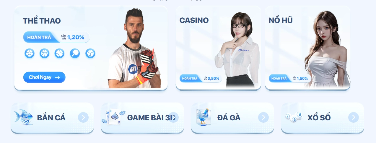 Kho trò chơi trực tuyến tại F8bet